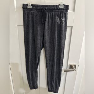 Victoria’s Secret dark gray bling cotton jogger M